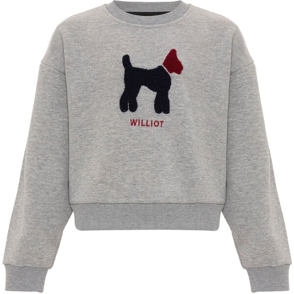 Williot Mikina sivá / burgundská / čierna 59666351