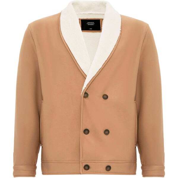 Antioch Prechodný kabát kapučíno / biela 59666250