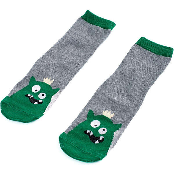 Non-slip Childrens Socks Shelvt Gray Monster 50494922