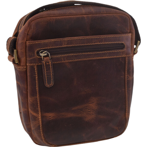 Mercucio Pánske kožené crossbody tmavohnedý hunter 250587 64524500