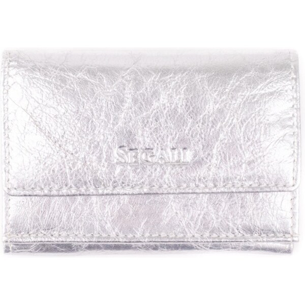 SEGALI Dámska kožená peňaženka SG-21756 strieborná 58986693