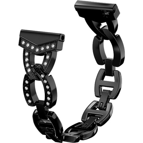 Elegantný kovový remienok Viktória čierna 22mm 58989362