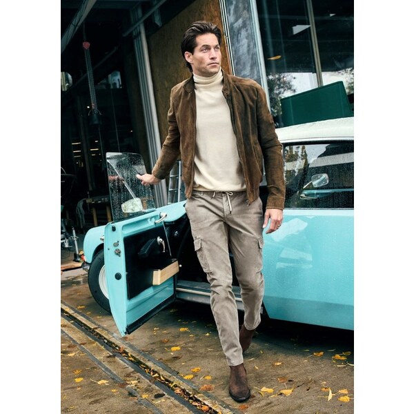 Pánske luxusné kordové elastické nohavice ALBERTO slim fit 58990906