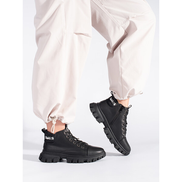 Womens ankle boots Sergio Leone lace-up black 56783596