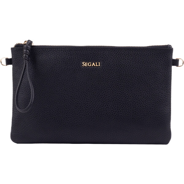 SEGALI Dámska kožená crossbody kabelka 50532 black 66584207