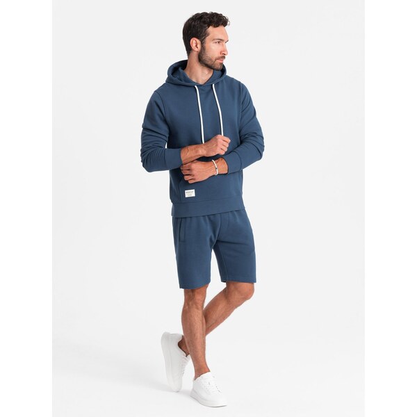 Ombre Mens sweatshirt set kangaroo sweatshirt + shorts 57778696