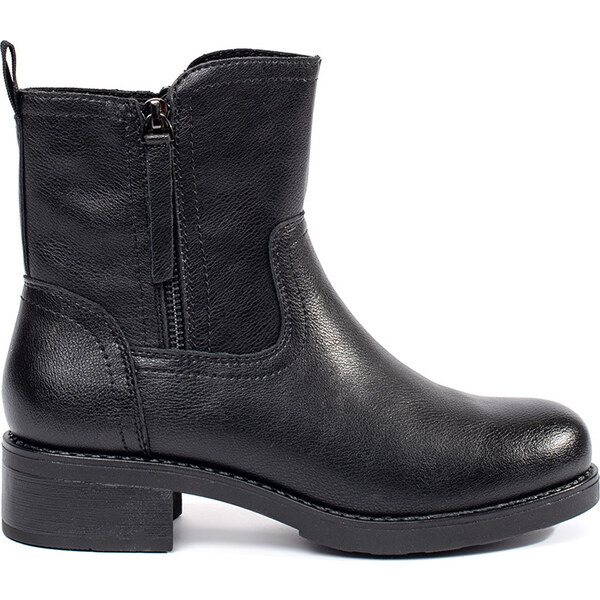 BASIC Čierne kožené dámske členkové topánky Sergio Leone, podpätok 4 58321684