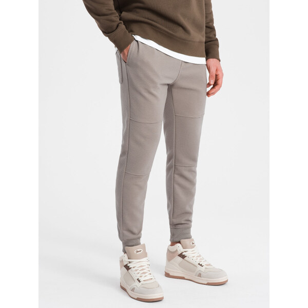 Ombre Mens ottoman fabric sweatpants - ash 50507686