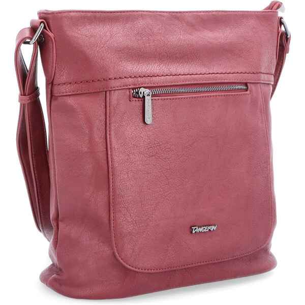 Kabelka zo syntetickej kože crossbody Tangerin vínová 8036 BO 64020097
