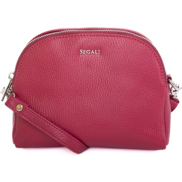 SEGALI Dámska kožená crossbody kabelka 12 viva magenta 66583504