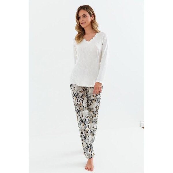 Cana Luxusné dámske pyžamo Rixa vanilkové 59091957