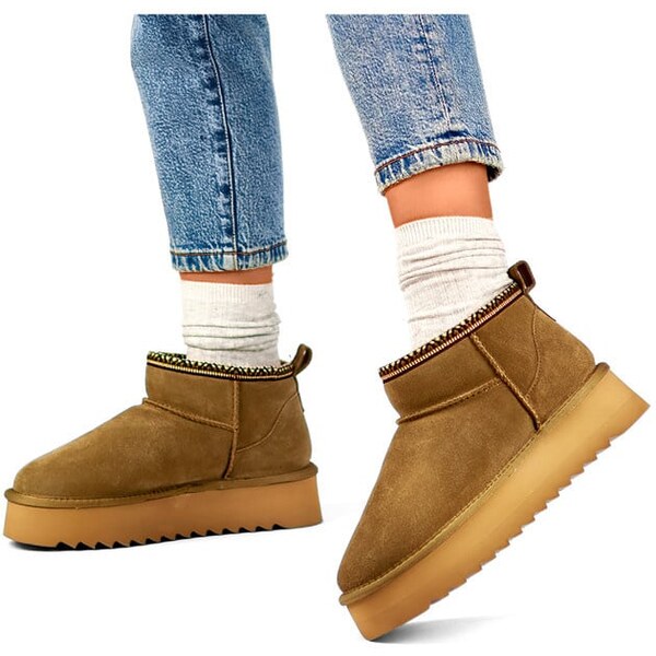 primohurt Dámske kožené snehule, zateplené zimné topánky 59067553