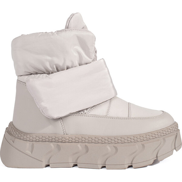 BASIC Sivé zateplené dámske snehule na hrubej podrážke JJ72GR 59069021