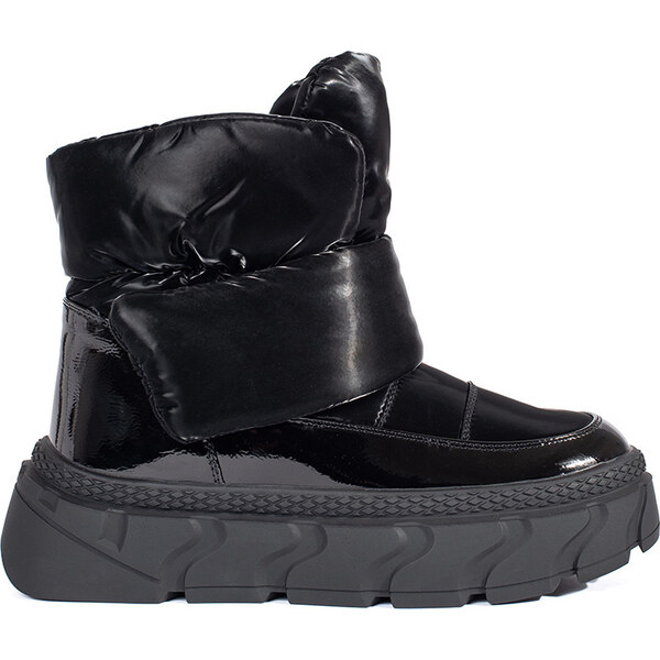 BASIC Čierne zateplené dámske snehule na hrubej podrážke JJ72P-B/LAC 59069013