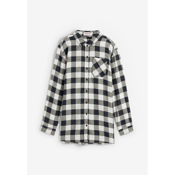 bonprix Flanelová dlhá košeľa, farba biela 47656899