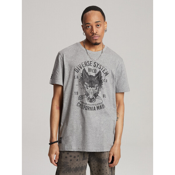 Diverse Mens printed T-shirt WOLF CALI 57775650