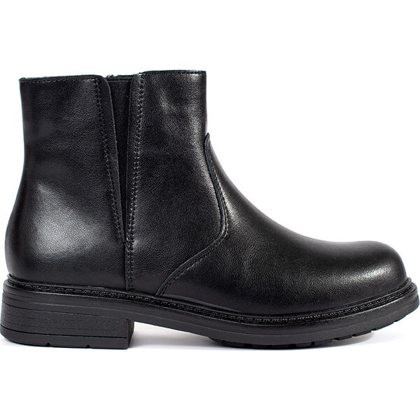 BASIC Čierne kožené dámske členkové topánky Sergio Leone, podpätok 3 58321615