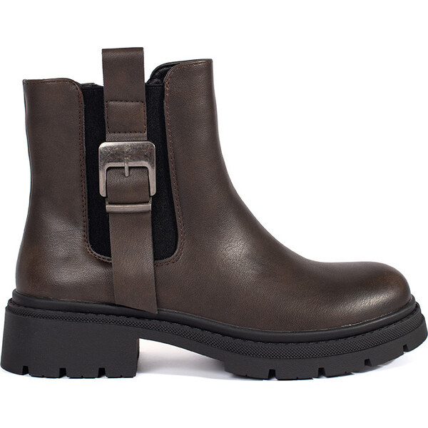 SHELOVET Hnedé dámske členkové topánky s prackou RXJ-249BR 66148891