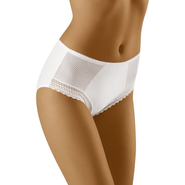 Wol-Bar Vyššie sťahovacie nohavičky s čipkou Roma biele, Farba biela 20151121