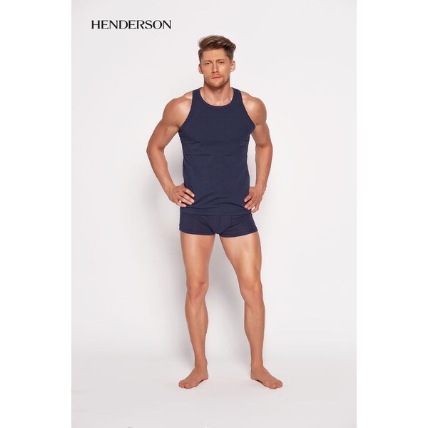 Henderson Pánske bavlnené tielko Bras 18732 tmavomodré, Farba 20153337