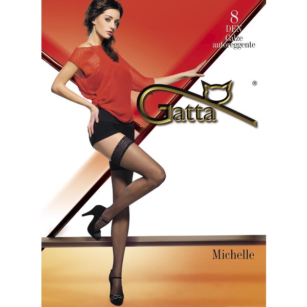Gatta Samodržiace pančuchy Michelle 04 8 DEN-2, Farba golden (zlatá) 37649994