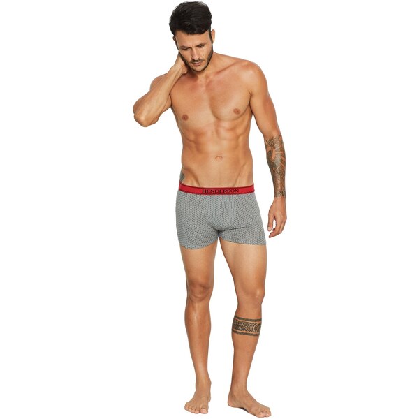 Henderson Pánske boxerky so vzorom Vista 37798-90X, Farba grafitová 20153296