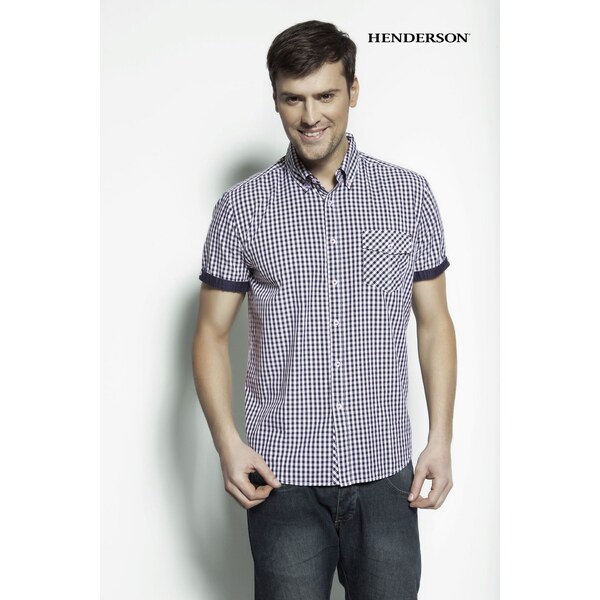 Henderson Pánska bavlnená kockovaná košeľa 100% bavlna Orion 31069 20153330