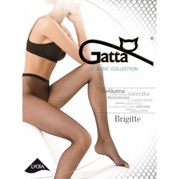 Gatta Sieťované pančuchy Brigitte-2, Farba čierna 34096101