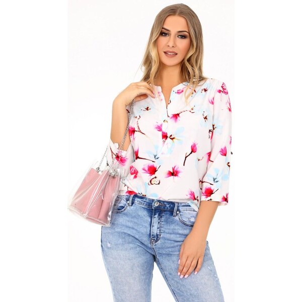 Merribel Kvetinková blúzka Majkena biela, Farba biela 34096366