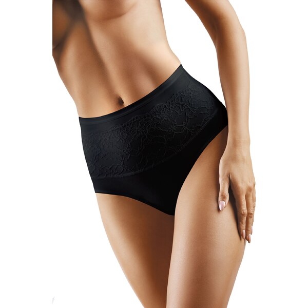 Babell Vyššie sťahovacie nohavičky s čipkou Floris-Fit BBL 069 čierne, 20155156