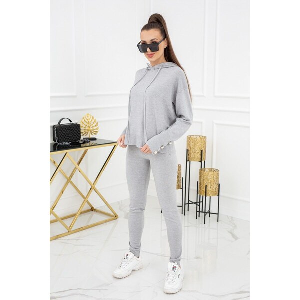 Vittoria Ventini Dámska súprava s kapucňou pletená Kim Pearl Buttons 24086217