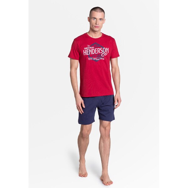 Henderson Pánske krátke bavlnené pyžamo Lars 38869-33X červeno 23346969