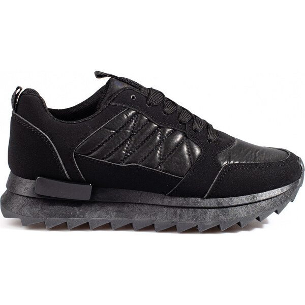 BASIC Dámske čierne športové sneakersy 23-16022B 39552378