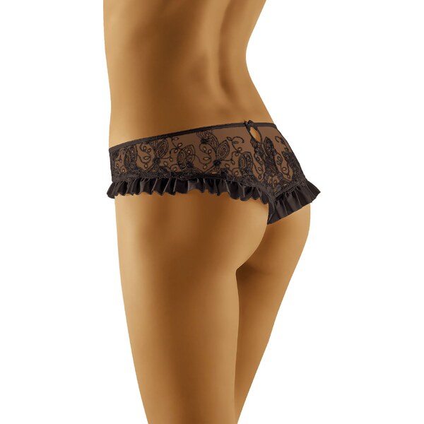 Wol-Bar Luxusné brazílske nohavičky čipkované Chacona čierne, Farba 23727402
