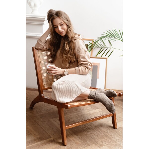 Steven Dámske teplé ponožky 044-003 melanžové béžové/37, Farba Melanż 35512950