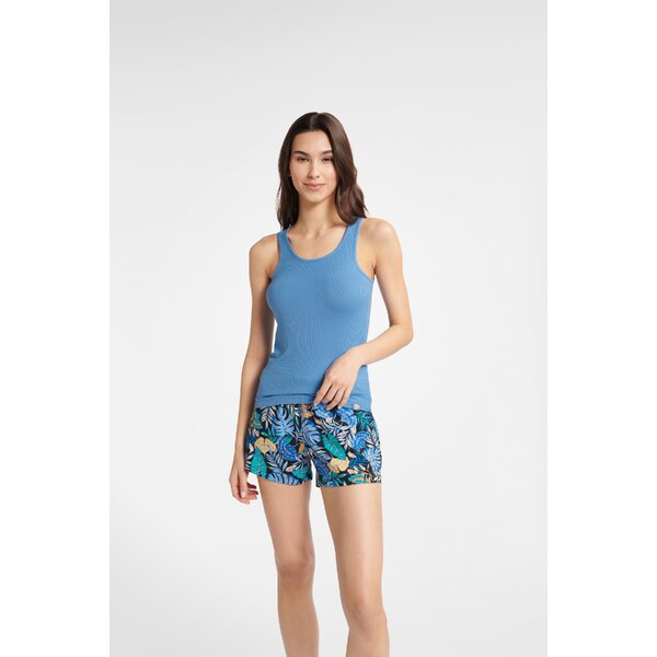 Henderson Ladies Dámske pyžamo krátke Baku 40627-55X nebesky modré, 41562703