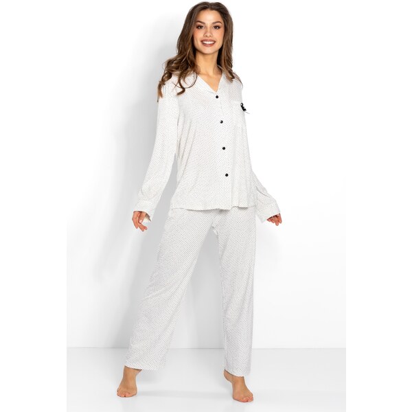 Momenti Per Me Luxusné dámske pyžamo na gombíky Beatrice, Farba 35367990