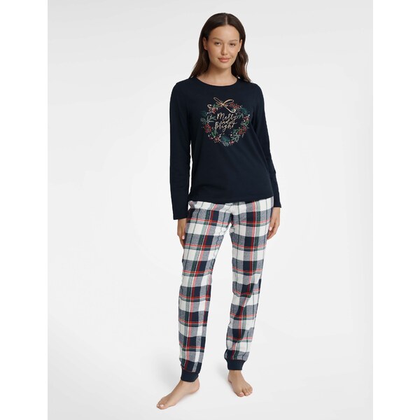 Henderson Ladies Dámske vianočné pyžamo Goldy 40939-59X tmavomodré, 44567418