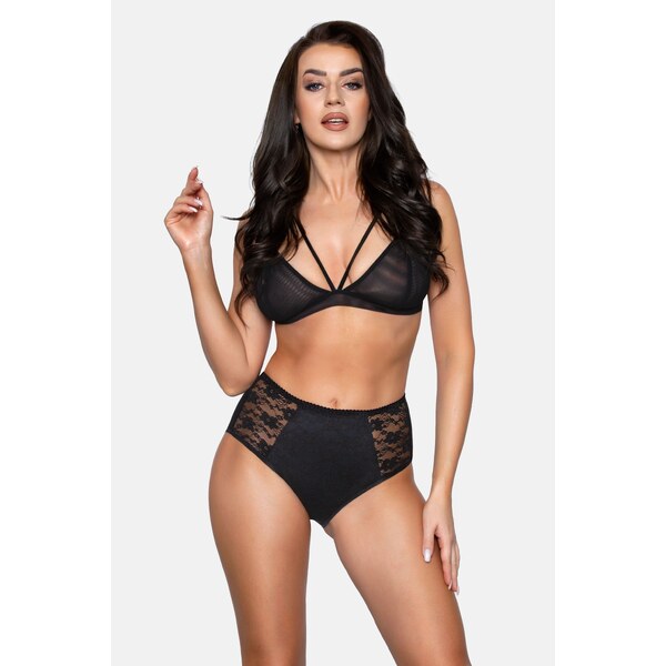 Babell Vyššie bavlnené sťahovacie nohavičky Lace-Fit BBL 070 čierne, 20155165