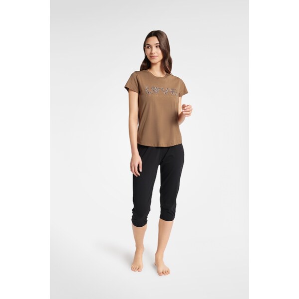 Henderson Ladies Dámske bavlnené pyžamo Boutique 40615-88X karamelovo 44567414