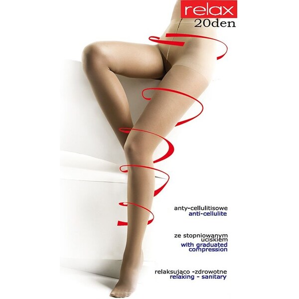 Mona Sťahovacie pančuchy proti celulitíde Relax 20 DEN-m, Farba čierna 37649843