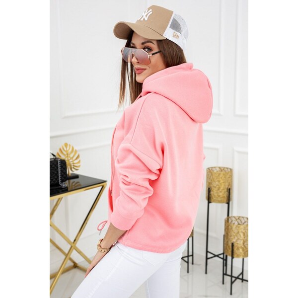 Vittoria Ventini Dámska mikina s kapucňou Noemi Flamingo ružová, Farba 24086224