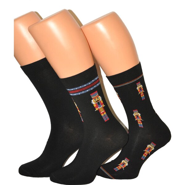 Cornette 3-PACK pánske bavlnené ponožky A45/41, Farba čierna 59070578