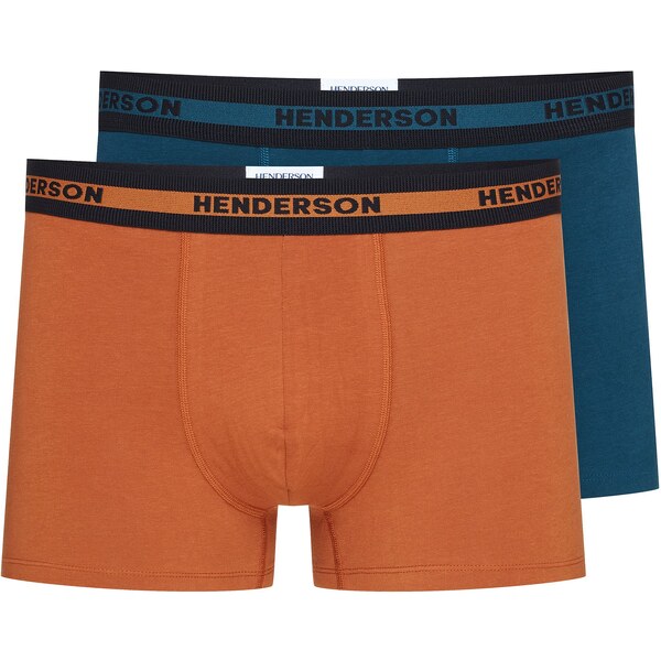 Henderson 2-PACK pánske bavlnené boxerky Jag 41928-MLC tehlové-nebesky 57307357