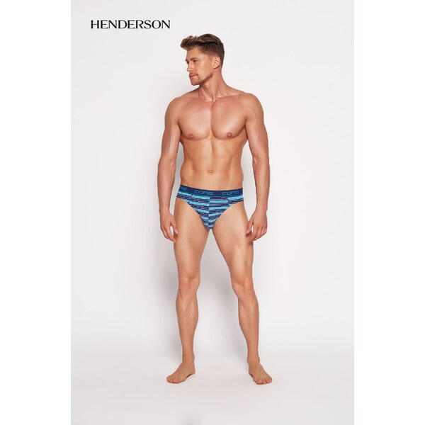 Henderson 2-PACK pánske bavlnené slipy B027 35434-55x nebesky modré 57307326