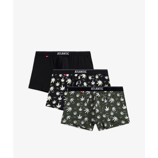 Atlantic 3-PACK pánske bavlnené boxerky Blazy Tom 3MH-183 , Farba 57343565