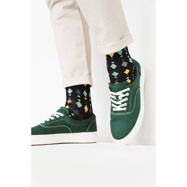 More Ponožky bavlnené so vzorom Steven Diamonds 051-128 tmavomodré/42, 57343577