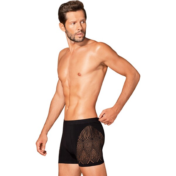 Obsessive Luxusné pánske boxerky M103 čierne/L, Farba čierna 37700245