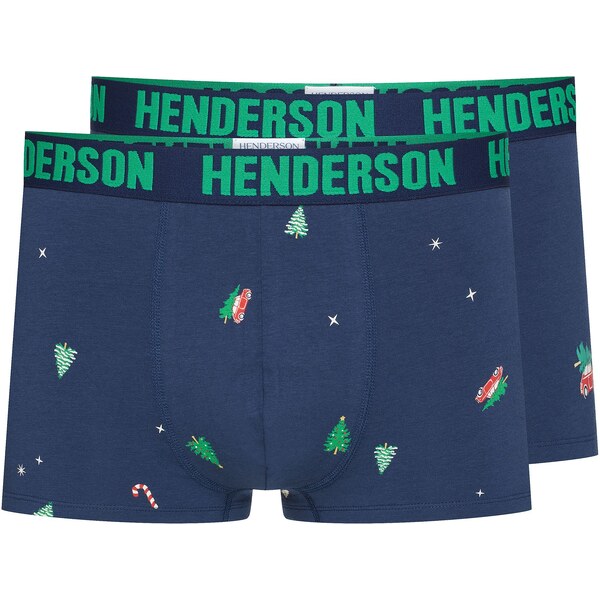 Henderson 2-PACK pánske bavlnené boxerky Jury 41926-MLC tmavomodré, 57307338