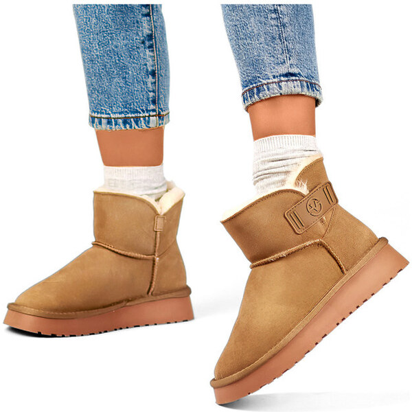 primohurt Dámske snehule z prírodnej kože, dámske zateplené čižmy, 60159012